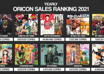 Siri manga paling terlaris di Jepun pada tahun 2021 — Demon Slayer & Jujutsu Kaisen bersaing rapat