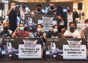Tiga pasukan terbaik di Super V Championship Mobile Legends Tournament anjuran vivo membawa pulang jumlah total RM5,000!