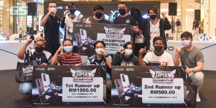 Tiga pasukan terbaik di Super V Championship Mobile Legends Tournament anjuran vivo membawa pulang jumlah total RM5,000!