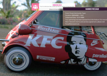 Gamer Forza Horizon 5 kena ban hampir 8000 tahun selepas tambah design Kim Jong-un & KFC di kereta