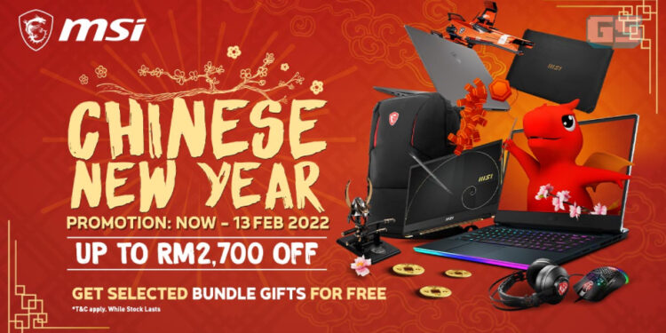 Sambut tahun baru dengan Promosi Jualan Tahun Baru Cina oleh MSI! Diskaun hingga RM 2,700 dan bundle percuma!