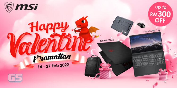 Nikmati diskaun hingga RM300 & hadiah percuma dengan promosi MSI Happy Valentine