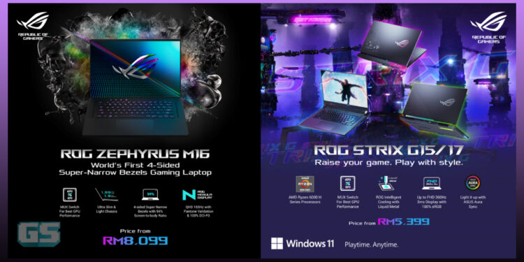 ROG Malaysia mengumumkan laptop Zephyrus M16 & barisan Strix G, harga bermula RM5399