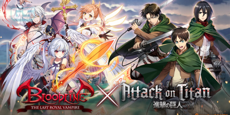 Game Bloodline: The Last Royal Vampire berkolaborasi dengan Attack on Titan !