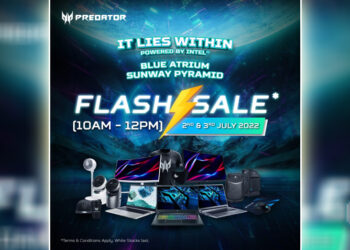 Predator Flash Sale hadir dengan promosi kaw-kaw! Berlangsung 2 -3 Julai di Sunway Pyramid!