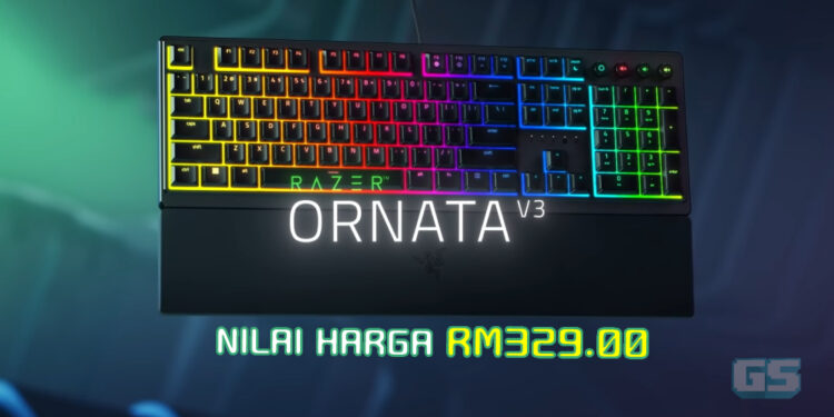 Keyboard gaming Razer Ornata V3 boleh didapati di Malaysia pada harga RM329
