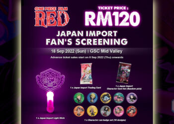 Tiket Fan Screening ONE PIECE FILM RED Kini Membawa Light Stick Uta! Beli Tiket di GSC Sekarang!