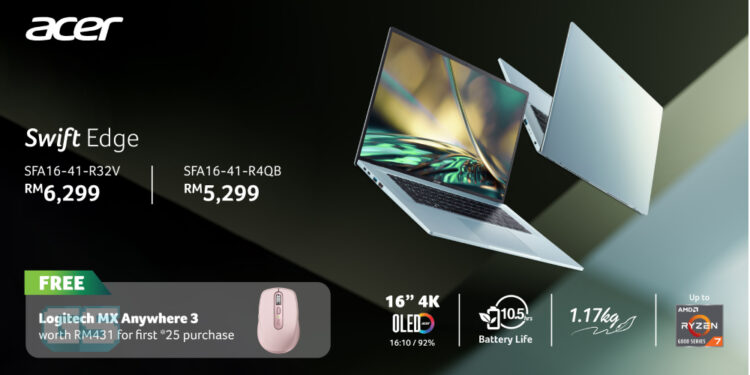 Acer Swift Edge Diperkenalkan! Dapatkan Laptop Ultraringan Bermula Harga RM5,299!