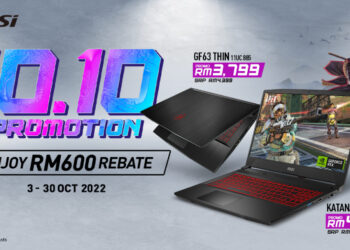 Promosi MSI 10.10 — Dapatkan laptop hebat pada harga lebih murah, rebat hingga RM600!