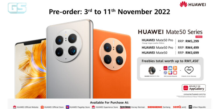 Siri Huawei Mate 50 dilancarkan secara rasmi di Malaysia, harga bermula dari RM3699!