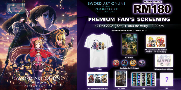 Tiket Fan Screening Filem SAO: Progressive – Scherzo of Deep Night Dijual Sekarang di GSC!