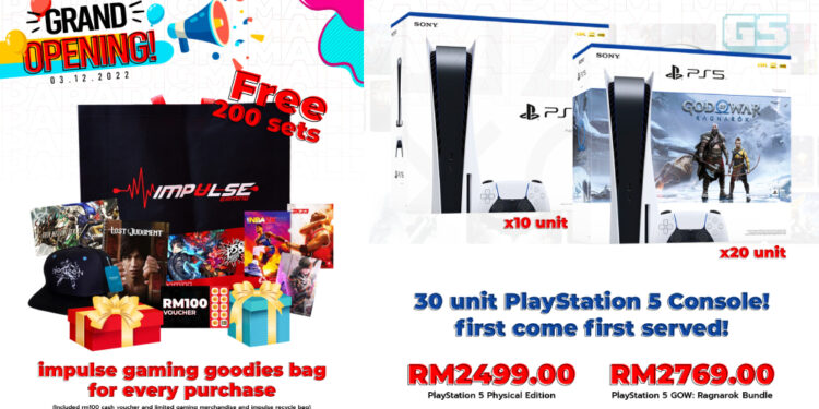 Impulse Gaming buka cawangan baru di JB Paradigm Mall! 30 set PS5 dijual untuk pelanggan awal!