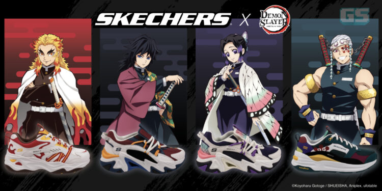 Skechers Berkolaborasi Dengan Demon Slayer! Kasut Direka Khas Seperti Rengoku, Uzui, Giyu & Shinobu!