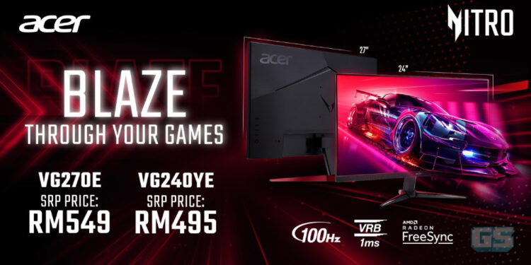 Acer Malaysia tambah pilihan monitor gaming Nitro! Harga mampu milik bermula RM459!