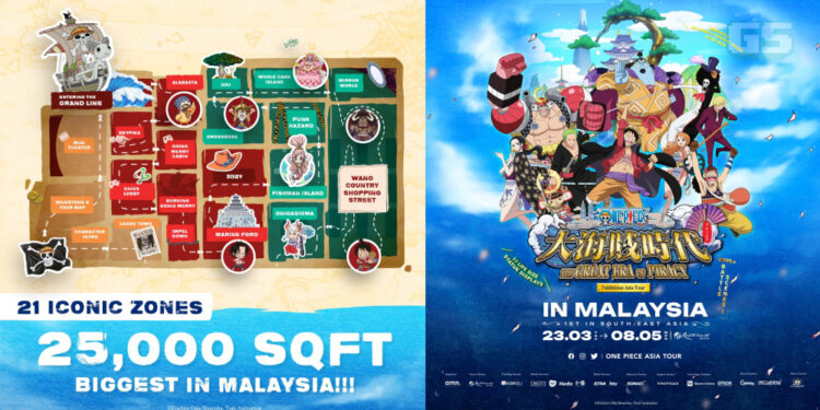 Sebesar 25,000 kaki persegi, One Piece Asia Tour menampilkan 21 zon unik! Tiket tersedia sekarang!