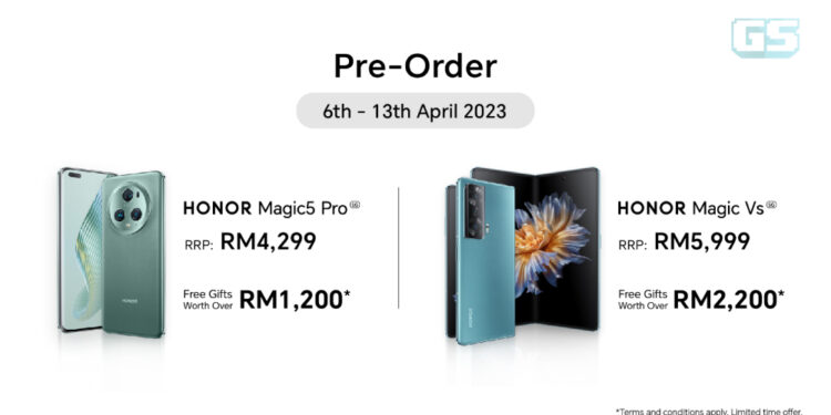Pre-order dibuka untuk HONOR Magic5 & HONOR Magic Vs – harga bermula RM3499!