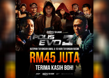 Kutip sehingga RM 45 Juta, Polis Evo 3 menjadi filem tempatan kutipan ketiga tertinggi di Malaysia!