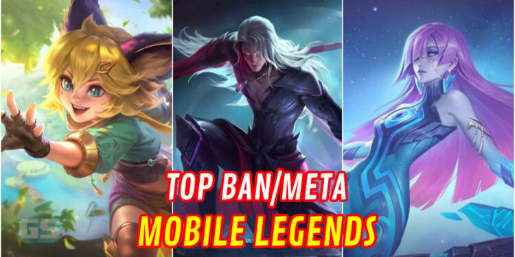 Hero paling Ban/Meta di Rank Mobile Legends Musim 28 – Data Mythical Glory
