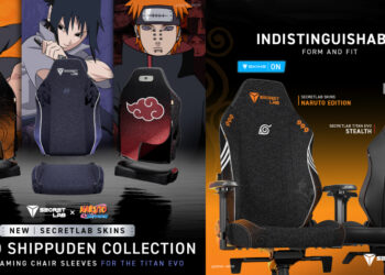 Secretlab umum koleksi Naruto Shippuden untuk TITAN Evo, kulit boleh ditukar ganti!