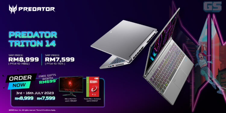 Acer Malaysia umum Predator Triton 14, laptop gaming besar tapi nipis – harga bermula RM7,599!