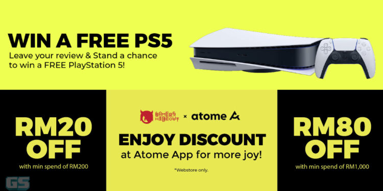 Jom sertai giveaway Gamers Hideout untuk menang PS5! Promosi diskaun ATOME turut ada!