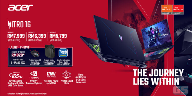 Acer Nitro 16 baru mendarat di Malaysia, harga bermula RM5799!