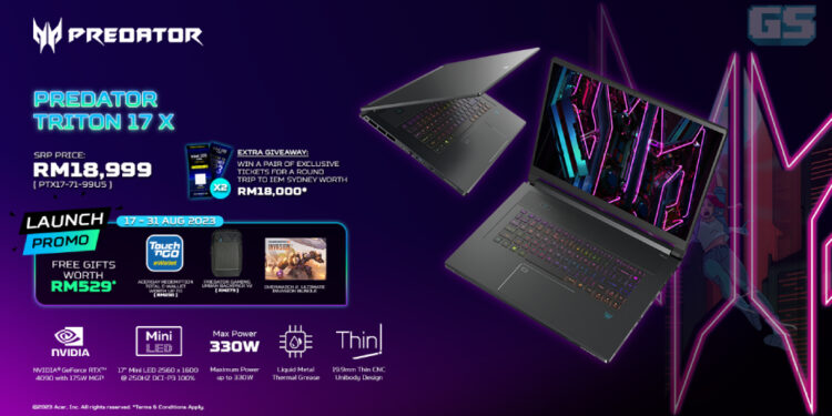 Acer Malaysia umum laptop gaming elit Predator Triton 17 X – harga RM18,999!