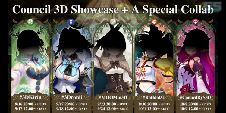 hololive English Council umum ‘3D Showcase’, menampilkan Ceres Fauna, Ouro Kronii, Nanashi Mumei, Hakos Baelz & IRyS!