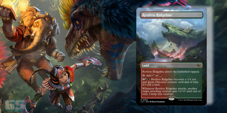 Preview Restless Ridgeline – Dinosaur Mengamuk Di MTG The Lost Caverns of Ixalan