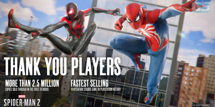 Spider-Man 2 Menjadi Game Terlaris PlayStation, Berjaya Jual Lebih 2.5 Juta Unit Sehari