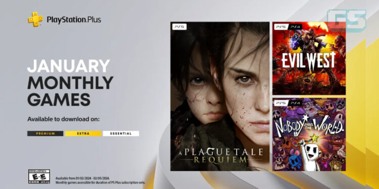 Barisan Game PS Plus Januari 2024  — A Plague Tale: Requiem, Evil West & Nobody Saves the World