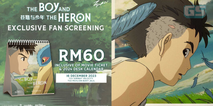 Tiket The Boy And The Heron Fan Screening Malaysia Dijual Sekarang! Berharga RM60!