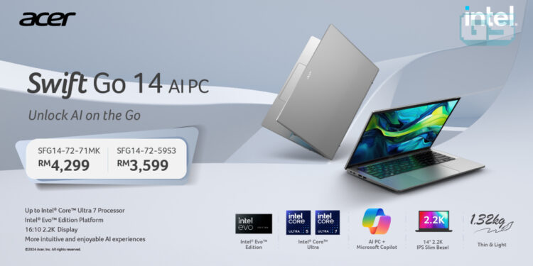 Acer Swift Go 14 Series Kini Tersedia di Pasaran! Harga Bermula RM 3599!