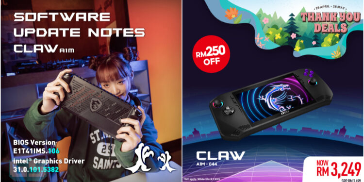MSI Claw Dapat Upgrade Besar BIOS & GPU, Kini Diskaun RM250!