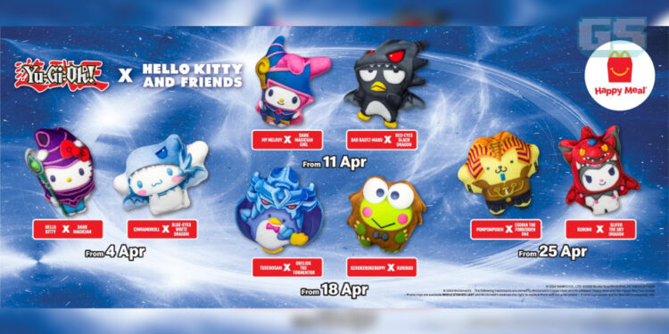 McD Malaysia Bawakan Plush Yu-Gi-Oh x Hello Kitty Happy Meal! Tersedia Sekarang!