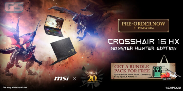 Gaming Laptop MSI Crosshair 16 HX Monster Hunter Edition Kini Tersedia Untuk Pre-Order Di Malaysia