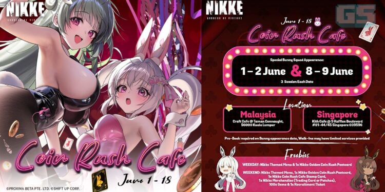 Nikke Coin Rush Cafe Akan Dibuka Di Malaysia, Jom Jumpa Awek Bunny!