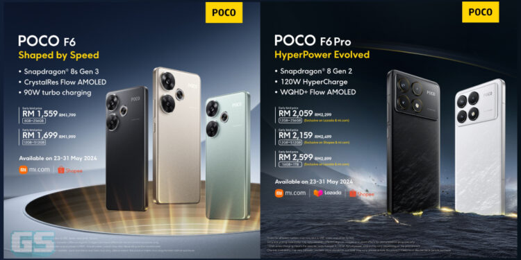 POCO Umum POCO F6 Series, Harga Early Bird Bermula RM1,559!
