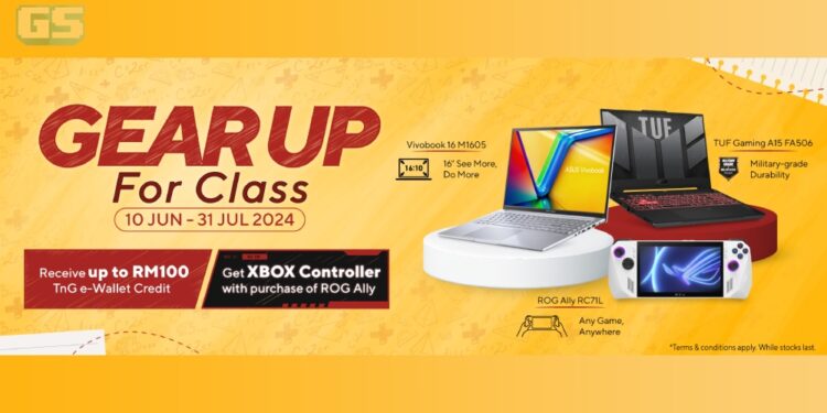 Program ‘Gear Up For Class with ASUS’ Bermula, Tawar Kredit TNG eWallet Hingga RM100 & Xbox Controller Percuma