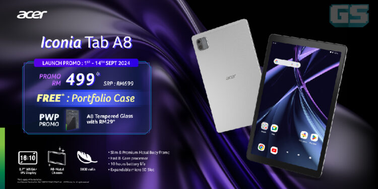 Acer Malaysia Umum Tablet Iconia Tab P11 & Iconia Tab A8 – Harga Promo Bermula RM499!