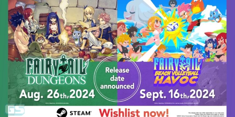 Game Indie Fairy Tail Diumumkan – ‘Fairy Tail: Dungeons’ & ‘Fairy Tail: Beach Volleyball Havoc’