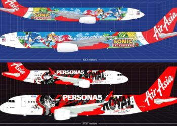 AirAsia Memperkenalkan Pesawat Sonic the Hedgehog & Persona 5 Royal!