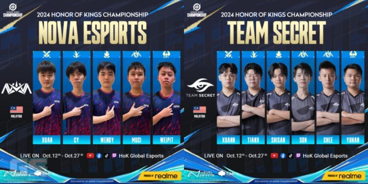 Malaysia Bersinar di 2024 Honor of Kings Championship – Team Secret & NOVA Esports Mara!