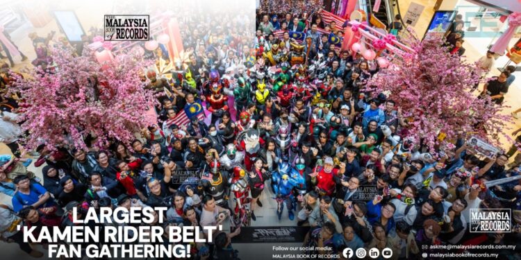 Malaysia Book of Records Catat Perhimpunan “Tali Pinggang Kamen Rider Terbanyak” Di Negara! Seramai 388 Peserta!