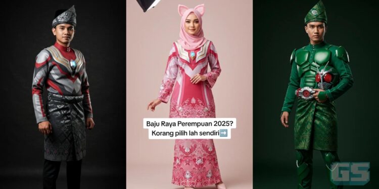 Kini Viral, Wujudnya Trend Baju Raya Bertema Ultraman & Kamen Rider!