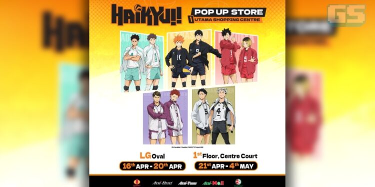 Kedai Pop-Up Haikyuu Akan Tiba di 1 Utama Bermula 16 April!