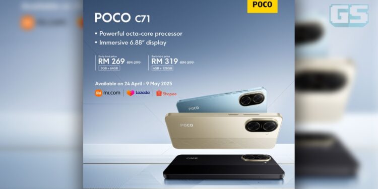 POCO C71 Kini di Malaysia – Smartphone Mampu Milik, Harga Early Bird Semurah RM269!