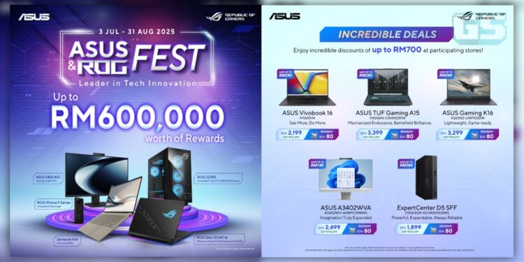 ASUS Malaysia Umum ASUS & ROG Fest 2025 – Diskaun Besar & Ganjaran Menarik!