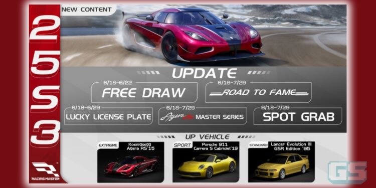 Racing Master Season 3 Bermula – Koenigsegg Agera RS ’15 dan Pelbagai Ciri Baharu Kini Tersedia!