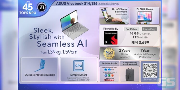 Copilot+ PC ASUS Vivobook S14 & S16 Copilot+ PC Lancar Di Malaysia, Harga Bermula RM3,199!